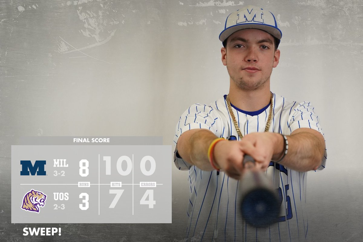 MUBigBlue's tweet photo. Millikin wins game two at Sewanee! https://t.co/2OaB96PPOx
