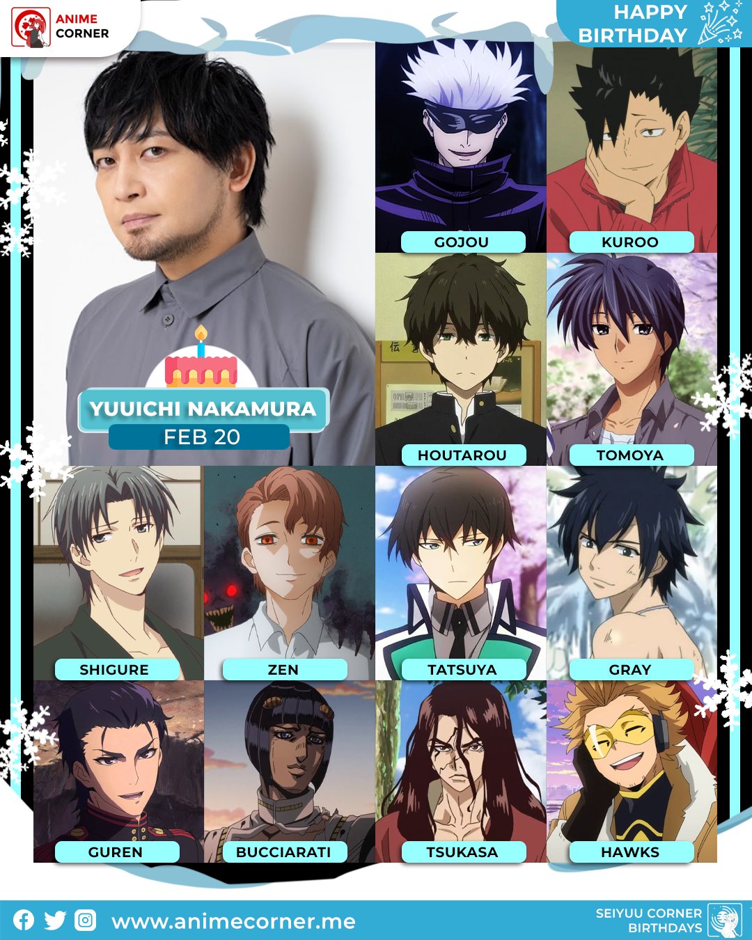Yuichi Nakamura is back this summer season, lending his voice to 5 diverse  and compelling characters! ☀️ | Instagram