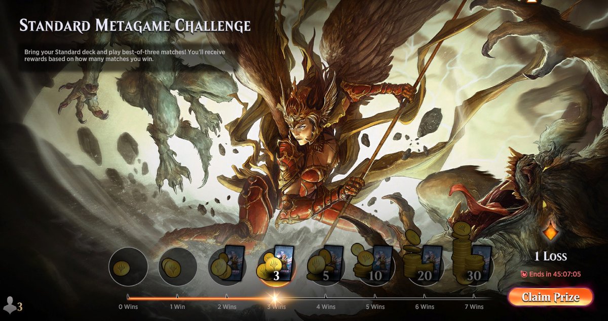 Ausi1983's tweet photo. #MTGNeon #MTGArena #StandardMetagameChallenge
@fireshoes

From yesterday until Monday i will share 8 run (almost 2 per days)

Shot  3 of 8 made good 3 Wins with Naya Runes.

It's Very Strong , Very Fun and Very Evil.
(Prizes screenshot miss because game not show it 😭) https://t.co/6RjDuFEyv8
