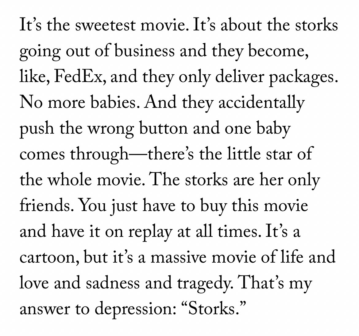 Stevie Nicks on how she deals with depression is pretty great. From the latest <a href="/NewYorker/">The New Yorker</a>