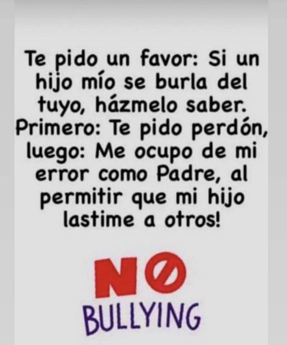 Además de todo lo que podemos hacer los colegios para prevenir, detectar y frenar el bullying, es fundamental el trabajo de la familias. Los padres debemos dejar de dar importancia a que nuestro hijo sea popular o invitado. SI a que sea bueno, empático, valiente y alce su voz.