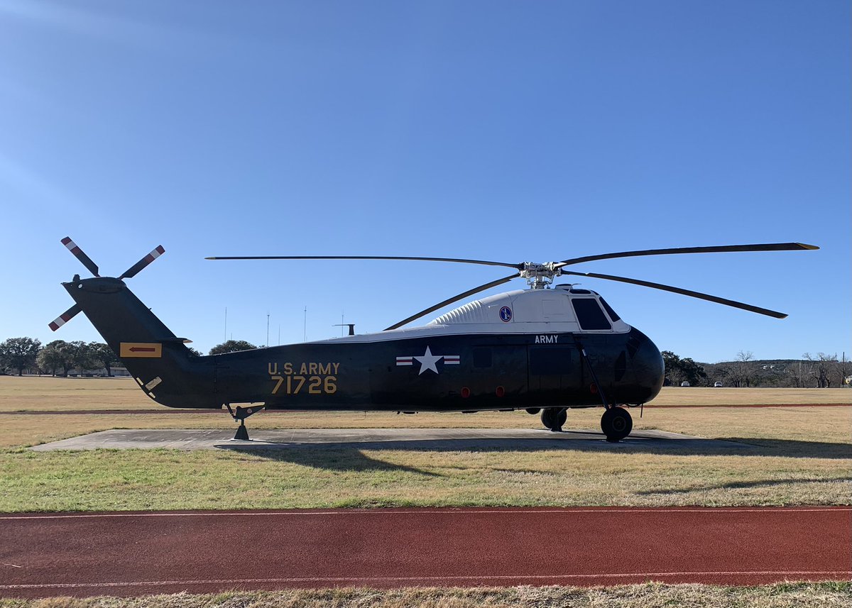 TMFMuseum's tweet photo. The completed VH 34 on display. This helicopter was #ArmyOne for President #JohnFKennedy during part of his presidency. In the early 1970s used by the Texas National Guard to fly #LyndonBJohnson around Texas. Our thanks to all those involved with this restoration.#vh34 https://t.co/BkpY0VKbuq