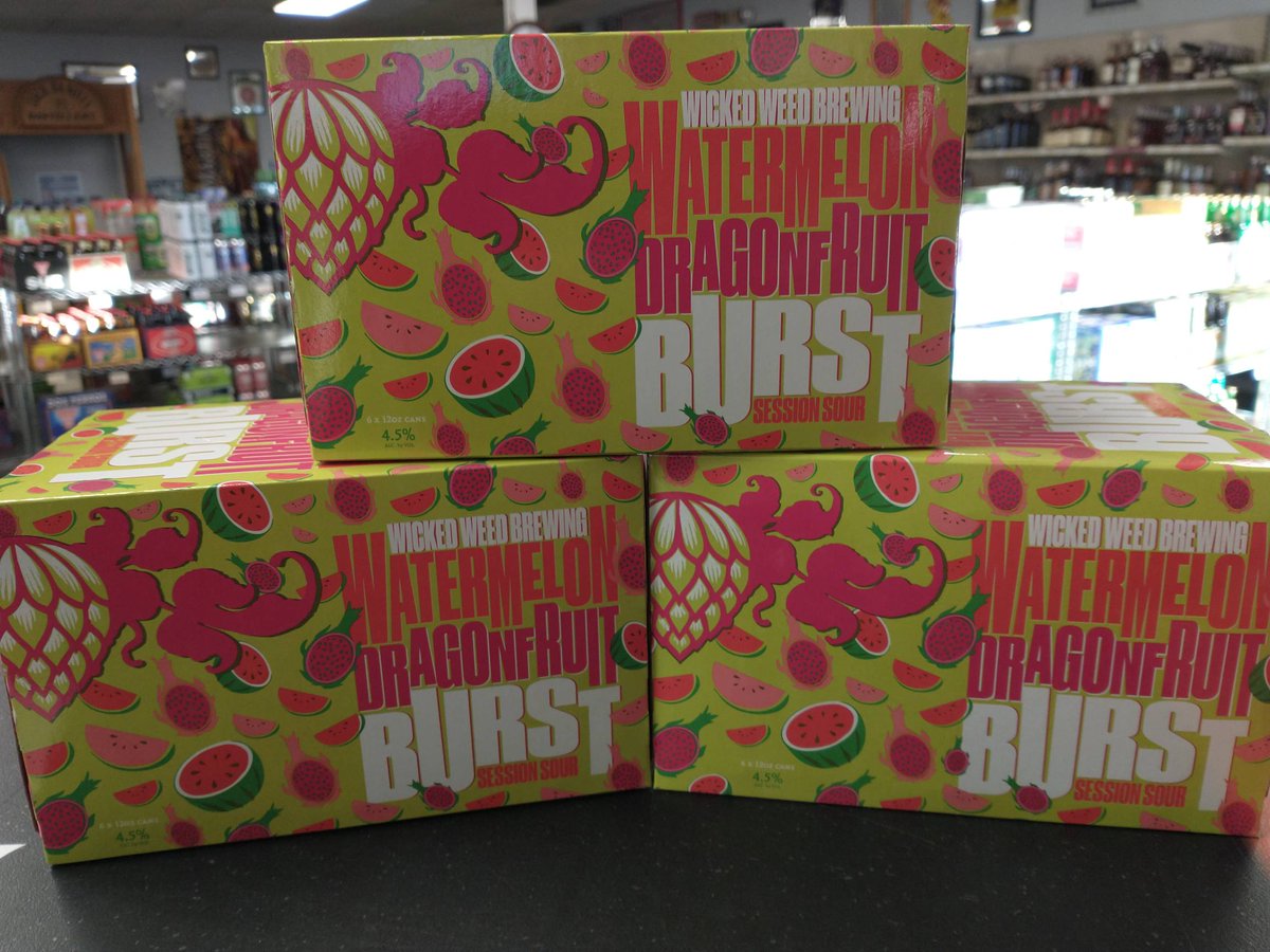 PriestPointWine's tweet image. New Beer Alert!! Watermelon Dragonfruit Burst Session Sour from Wicked Weed Brewing!! Vibrant colors, fresh fruit, and a quenching tartness makes this session sour a vivid new beer experience. #wickedweed #burst #sessionsour #ppws #priestpoint