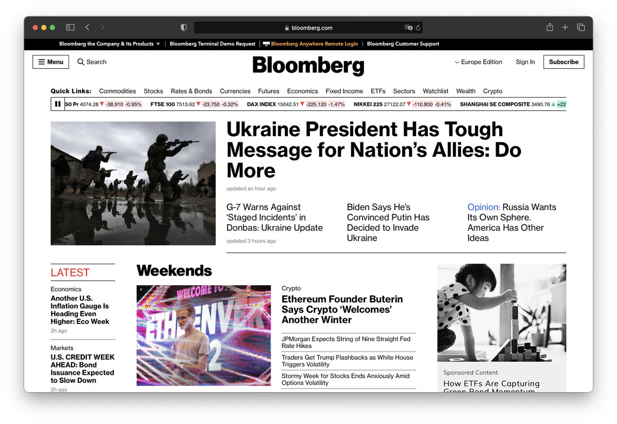 Nothing screams "I'm an authentic news website" like blatantly ripping off Bloomberg's design lol
