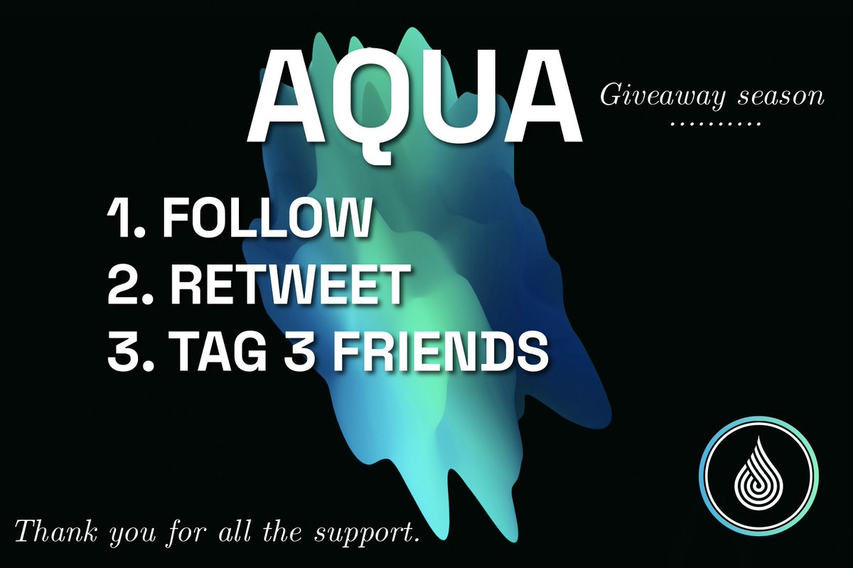 GIVEAWAY SEASON
1st Prize = $100 of $JUNO 
2nd Prize = $50 of $ATOM 

Choosing winners at 5,000 followers. 
1.Follow 
2.Retweet
3.Tag 3 friends
*Bonus: Share 1 thing you’re thankful for :)

We’re truly thankful for all the support!

$Aqua $Juno $Atom