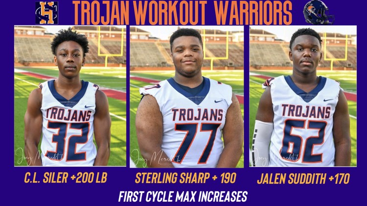 CoachHambrite's tweet photo. Trojan Workout Warriors for the 1st Phase of Spring Workouts! Congrats to these 3 young men for having the TOP GAINS from their last max in December! #6WeekProgram
4 lifts: Squat, Bench, Power Clean, Deadlift! ๐ช๐พ๐งก๐
#TrojanStrong
#Gains
#BiggerFasterStronger
@Sterlo_Sharp77 https://t.co/wV4Hk1MnVr