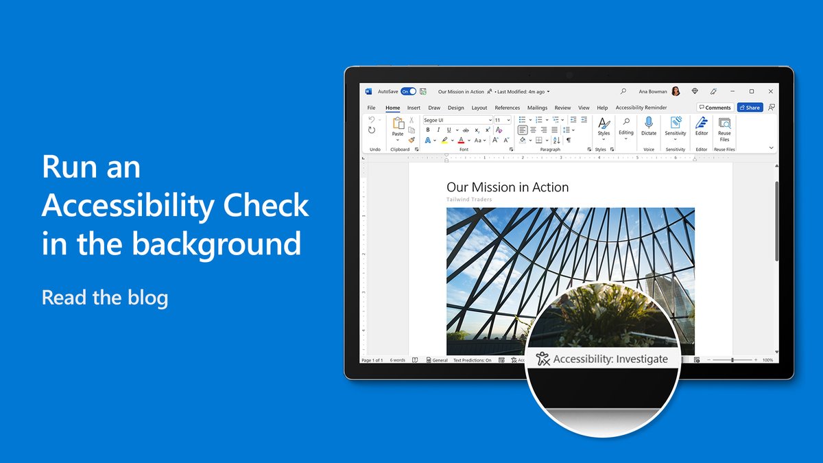 No misspellings? ✅ 
No grammar errors? ✅ 
Accessible? ✅
Discover how to run the Accessibility Checker in the background while working within Microsoft Word, Excel, and PowerPoint for Windows: 
msft.it/6019w3yyX #Microsoft365