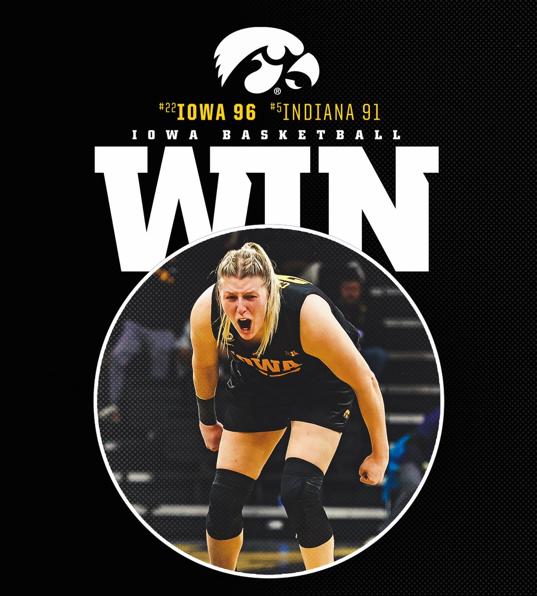 IowaWBB's tweet photo. 𝗗𝗢𝗪𝗡 𝗚𝗢𝗘𝗦 𝗡𝗢. 𝟱!

#Hawkeyes https://t.co/J5b4aXKudG