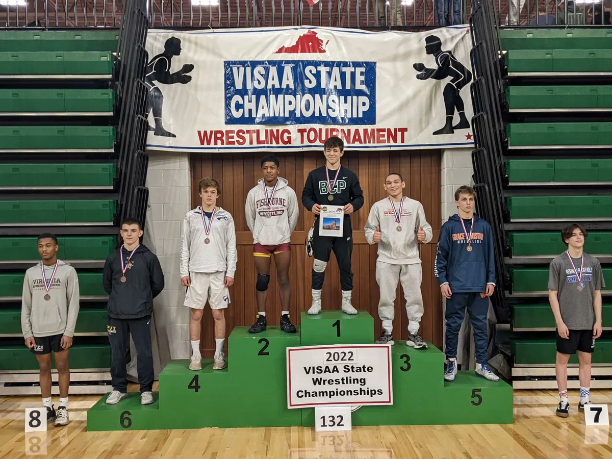 Final Results from the VISAA State Championships:
Matthew Knowles 4th place 113 lb.
John Gayle 4th place 132 lb.
Carter White 8th place HWT