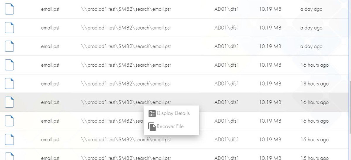 EyeglassIsilon's tweet photo. Search &amp; Recover 1.1.8 now GA adds
1.  Content Aware Data Classification
2.  End user Data Recovery portal with indexed snapshots https://t.co/1KGG6hEFRD