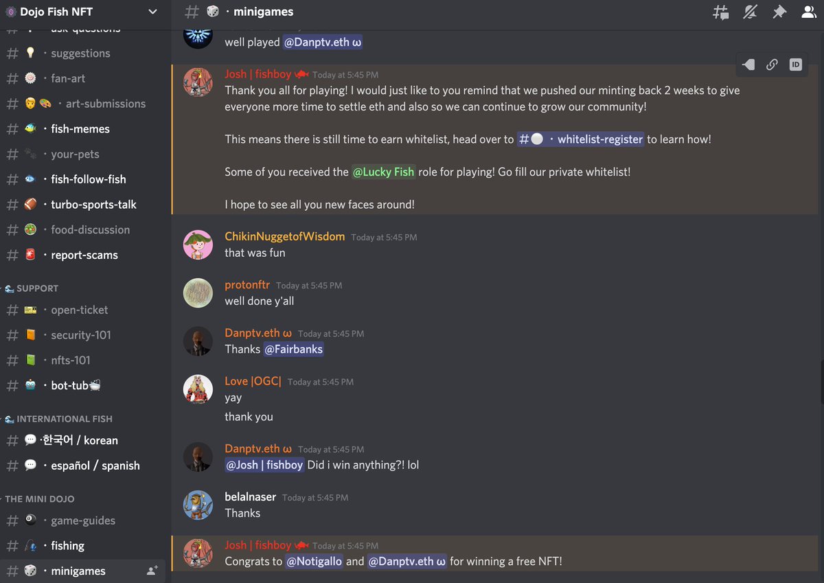feliciano_edu's tweet photo. Let's go!!! Won a Free NFT from @dojofishnft !!! Thank you so much guys!!! #NFTCommunity #LoveTheDojo #DojoFish #NFT #NFTGiveaway https://t.co/8G4PCw35Xq