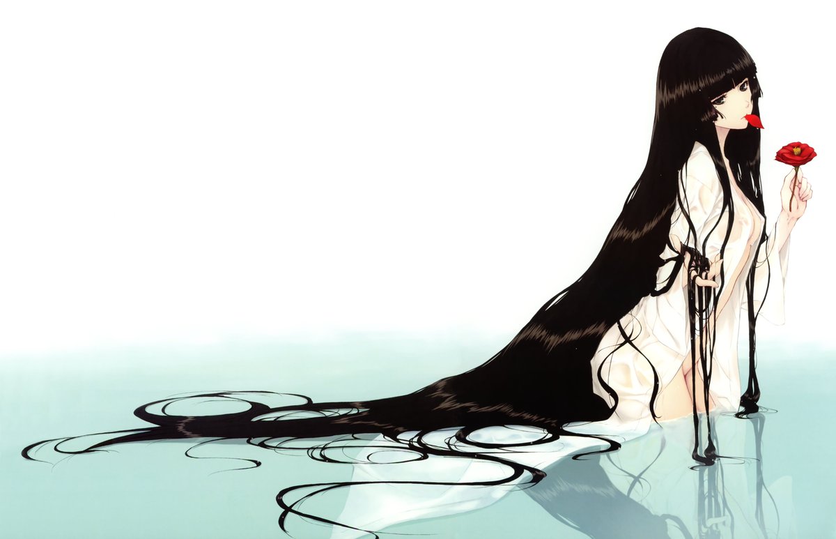 Азиатская девушка арт. Черноволосая девушка. Роберт чанг меланхолическая принцесса. Арты девушек с длинными. Арты девушек с длинными.