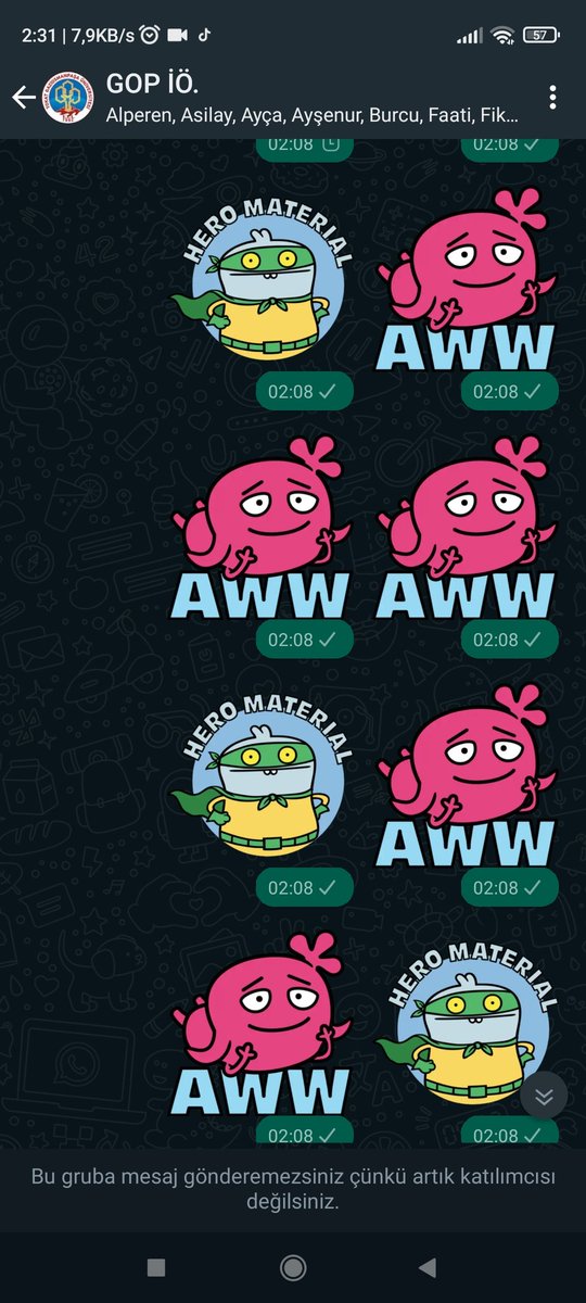 Uyurken nasıl gruba 700 sticker atabilirim