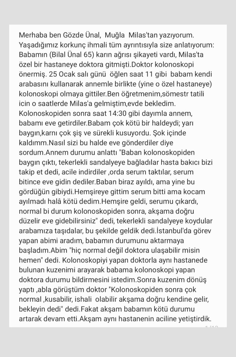 UnalGozde's tweet photo. #babambilalünal #bilalünal #babam #hastaneihmali #acilyardım #fahrettinkoca #doktorihmali #yardım  @saglikbakanligi @drfahrettinkoca @RTErdogan @trthaber @showanahaber  @haluklevent  @MilasBelediyesi  @muglabsb @MuhammetTokat48 @tcbestepe https://t.co/vkAuikBS3A