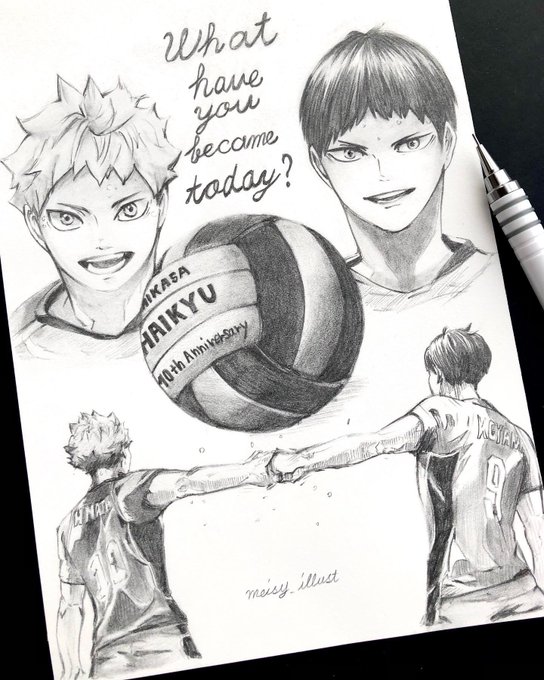 ハイキューが大好きです!
私に絵を描くきっかけを
与えてくれてありがとう
#haikyuufanart #ハイキュー 
 #ハイキュー10周年 #Haikyuu 