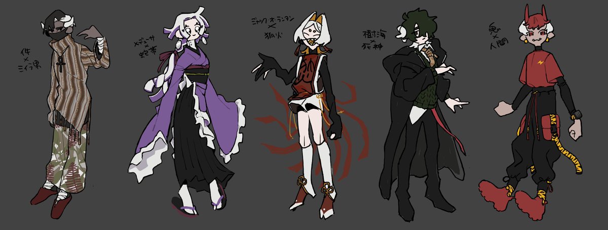 イマジナリーチームメイト全員分の服考えた