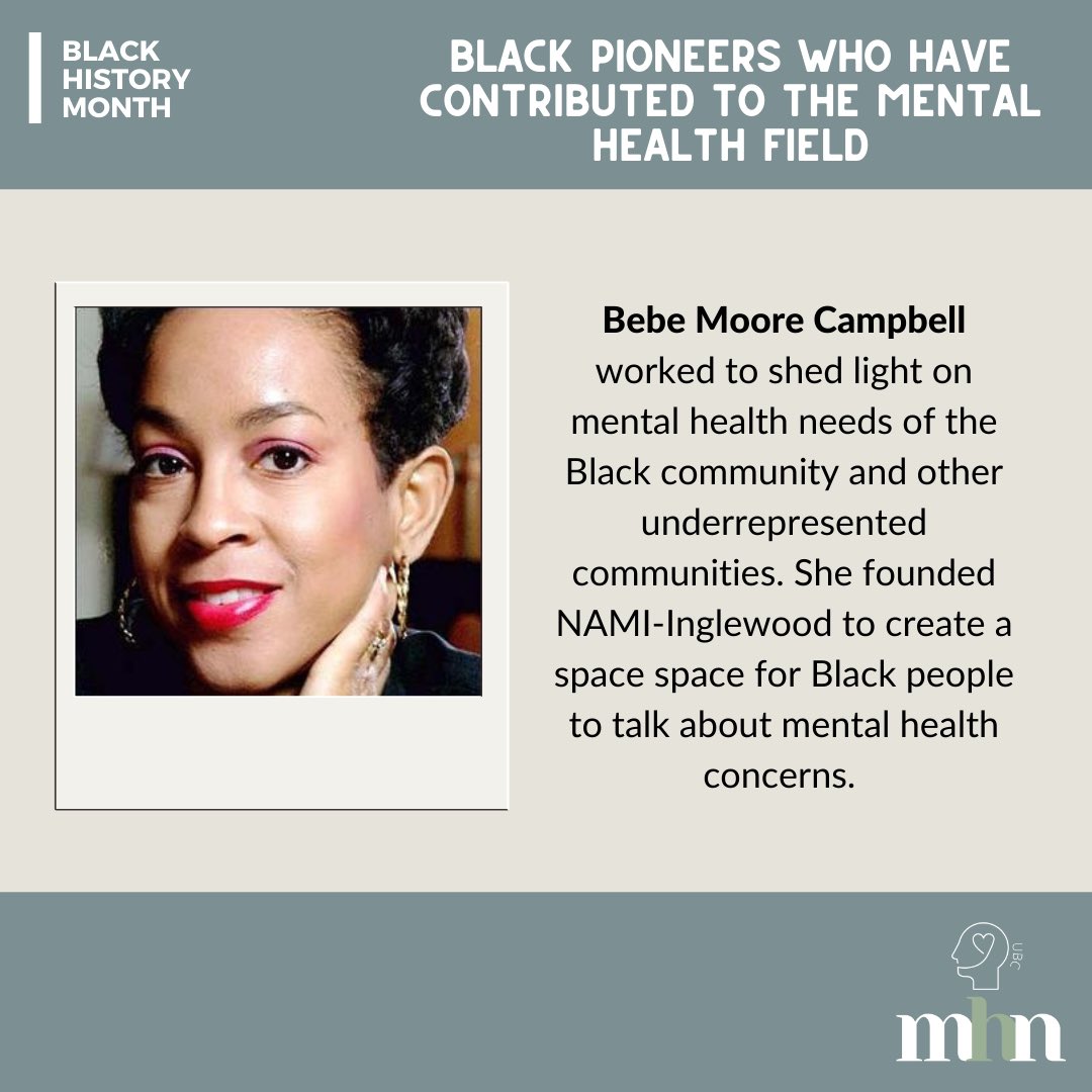UBCMHN's tweet photo. We would like to take this opportunity to recognize a few Black individuals who have contributed to the mental health field. (part 1) https://t.co/UmeN103Kpn
