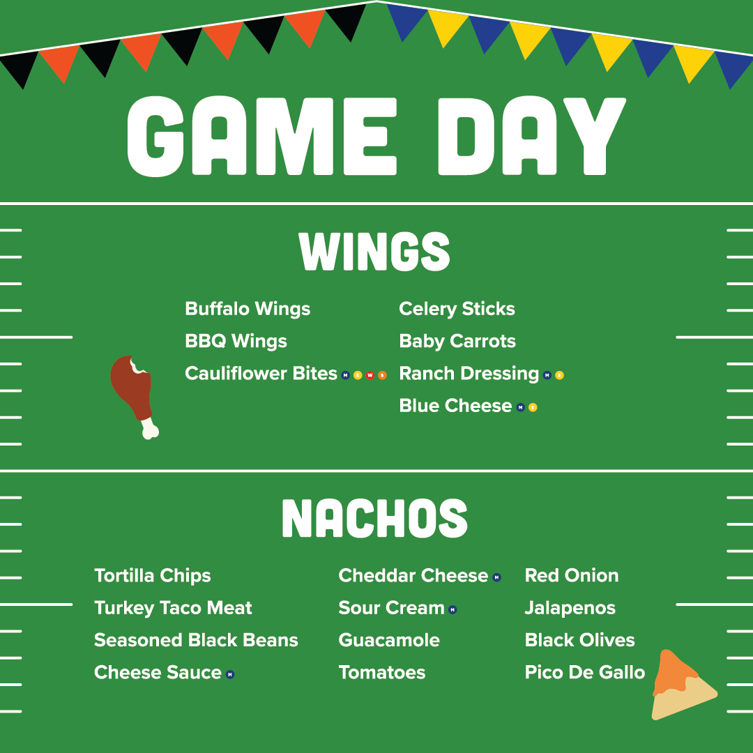 KSUDining's tweet photo. Tomorrow is the big game! To celebrate, we're offering up some classic game-day snacks at the Transformation Station in Eastway for dinner. Get a plate of nachos or some hot wings for dine in or to-go! #feedyourinnerflash #ksudining https://t.co/j6AShsW3v4