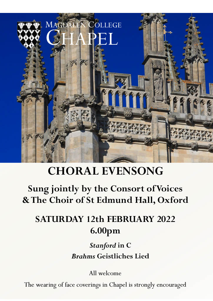 sehchoir's tweet photo. Today the Choir of St Edmund Hall sung a joint evensong with @MagdCollChoir - thank you to Magdalen for having us! https://t.co/P2pjkO49Pi