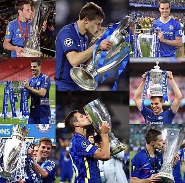 LDNFootbalI's tweet image. César Azpilicueta has officially become the first player in Chelsea history to win 𝐄𝐕𝐄𝐑𝐘 major trophy available to him at the club…

✅ Champions League
✅ Premier League
✅ Europa League
✅ FA Cup
✅ League Cup
✅ Super Cup
✅ Club World Cup