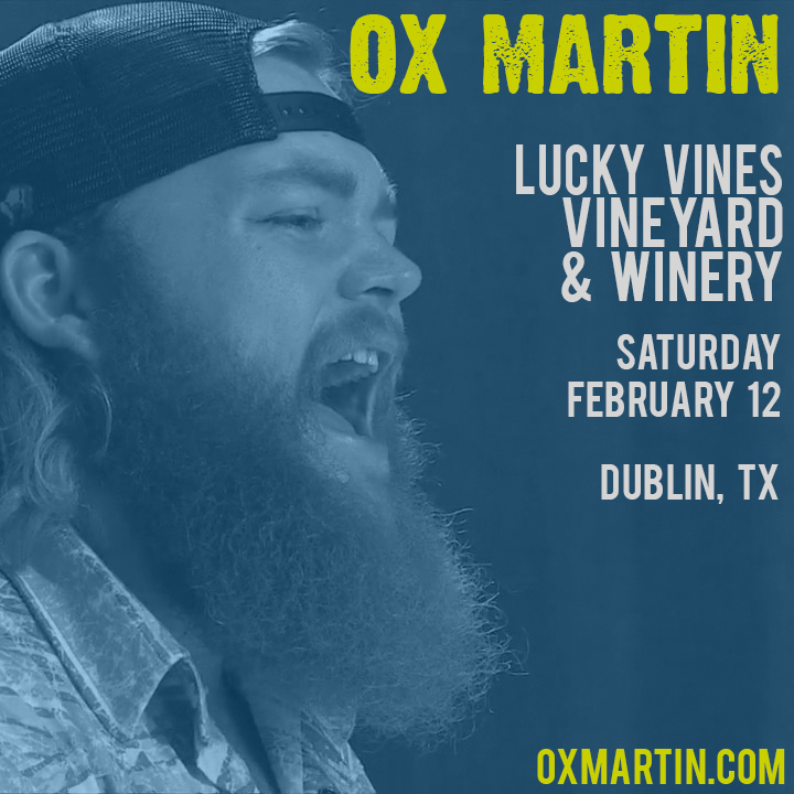 Afternoon acoustic show today in Dublin.

Come have some grape juice out at Lucky Vines Vineyard and Winery.