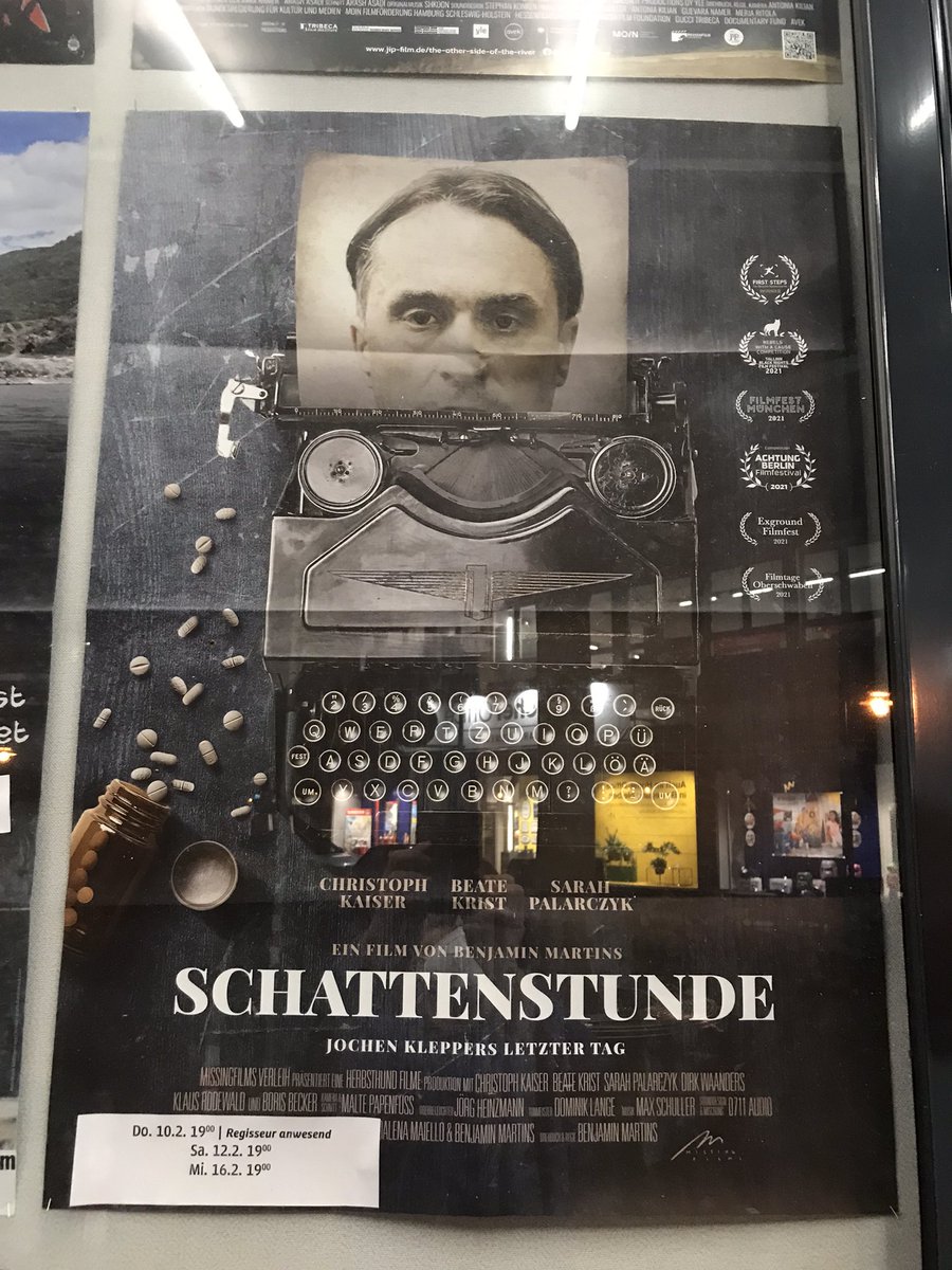 thtraut's tweet photo. #Schattenstunde
Total beeindruckender und bewegender Film. Seit meiner Hymnologie-Prüfung im 2. Examen begleitet mich Jochen #Klepper und Die Nacht ist vorgedrungen.
Unbedingt sehen und diskutieren!!! https://t.co/bRvsiDeIaf
