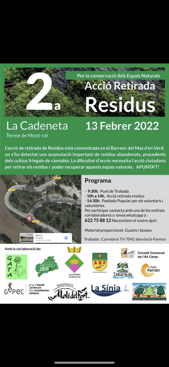 🚨 RECORDEU DEMÀ DIUMENGE 🚨 encara no t’has apuntat? Fes-ho! T’esperem!! 💪🏼♻️🚛🚮