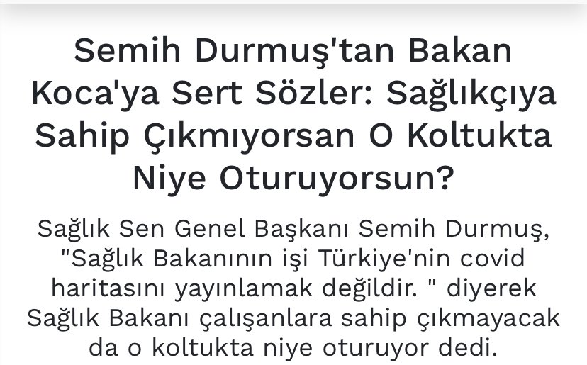 Nasıl olduda böyle bir açıklama yaptı semih durmuş beyfendi akılalmaz bir gelişme 🙂