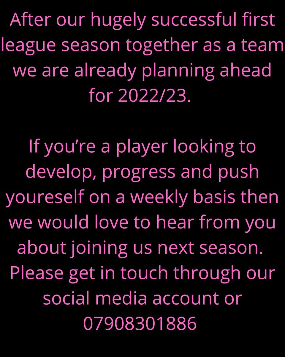 Next season………