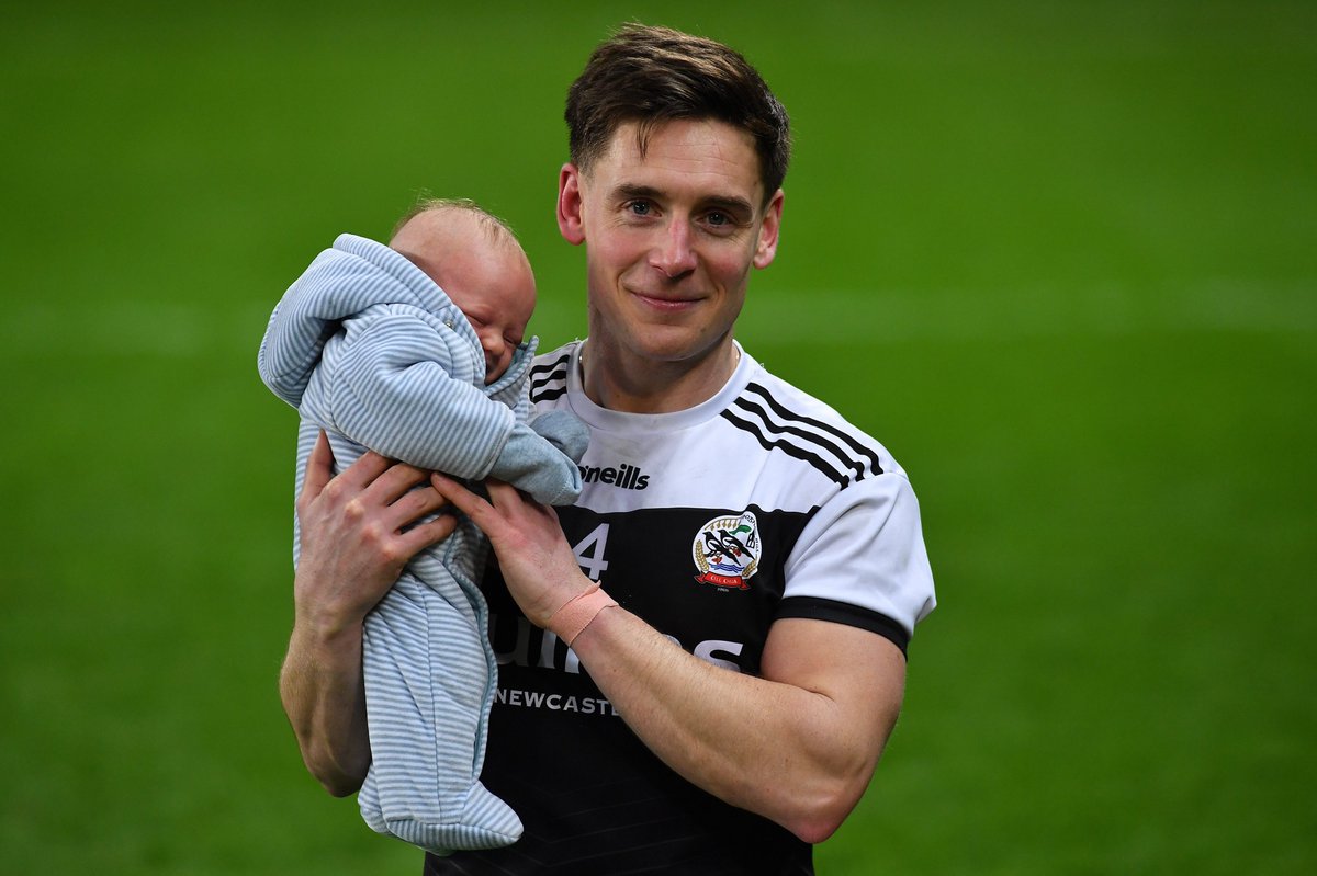 Gaelic_Life's tweet image. Aaron Branagan and his six-week old son Leo after the game. A moment his family will always treasure.