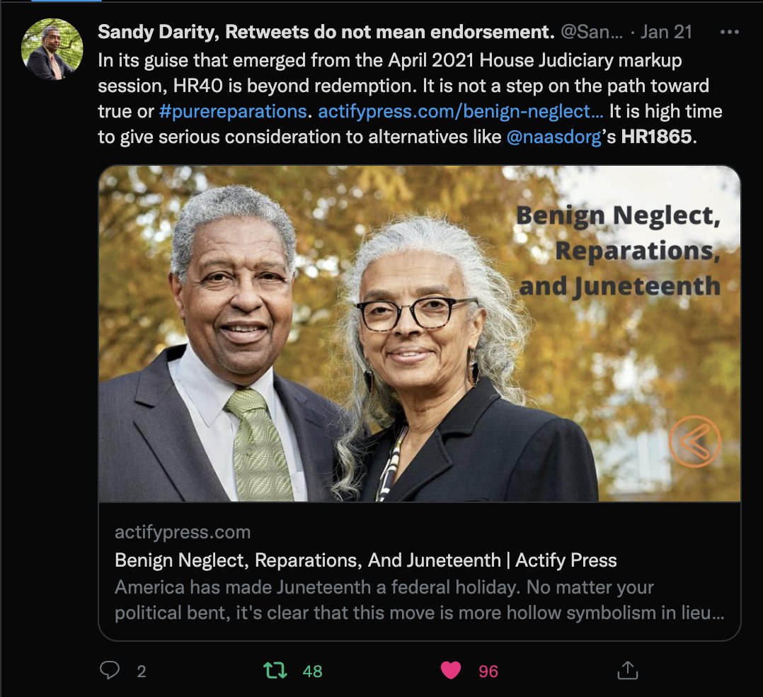 Chad_Boogie's tweet photo. I'm convinced most supporters of #HR40 have never read the bill. #NOspecificity #NOtransparency #NOaccountability
Those of us who have read it and honestly seek #PureReparations agree... #HR40 is #NOTReparations and destined to fail. #NO2HR40
Stop playing games. #YES2HR1865 https://t.co/YAGQzrRdku