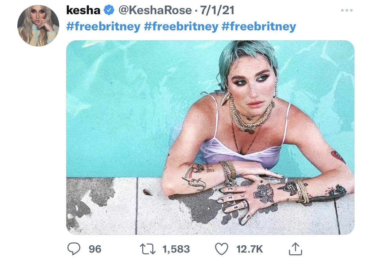 famemxnster's tweet photo. Kesha watched the world free Britney and voiced her own support from the start. it’s long overdue to #FreeKesha next once and for all https://t.co/PBxB451QZ6