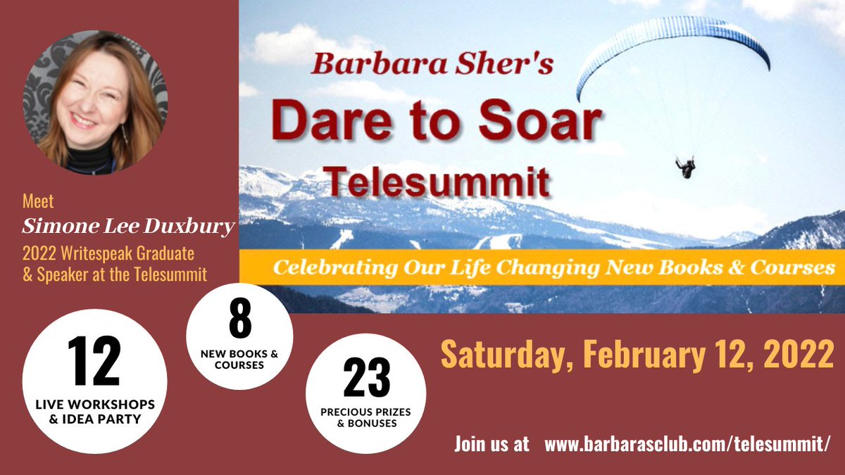 married's tweet image. The Dare to Soar Telesummit begins in less than 30 minutes! barbarasclub.com/telesummit for the free workshop agenda and prize drawing.