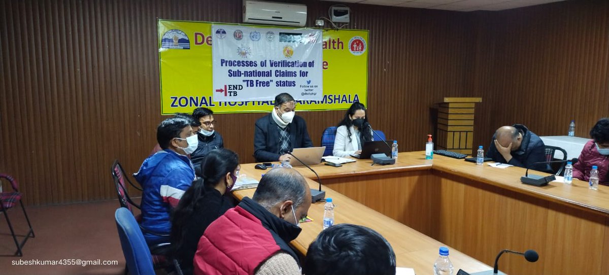 SubNational TB Free Certification preparation Meeting with NTEP Team Kangra. Mapping of NAAT Sites 2 survey teams. Discussed pre-survey visits 2 villages sensitization of Gram Pradhan (village head), community influencers &amp; stakeholders including Private practitioners, chemists.