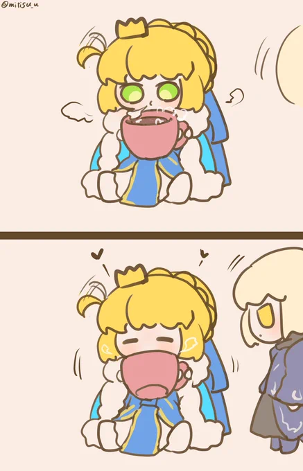 #今日の我が王
ほっとちょこを飲む我が王たち

#FGO  #FateGO  #ゆる数 