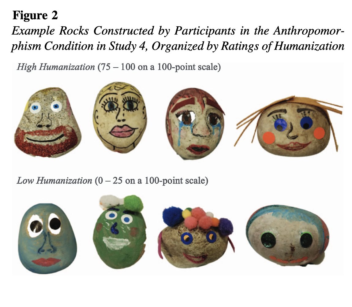 michaelslepian's tweet photo. Fascinating new work by @ashleymartin14 @maliafmason Q:what does it mean to look human? A:display of gender. Removing gender cues from avatars, aliens, &amp; people dehumanizes them. Take note of this hidden bias (gender is humanizing) + check out these rocks! https://t.co/vCEEaaDVoY https://t.co/eB0gTm7wUx