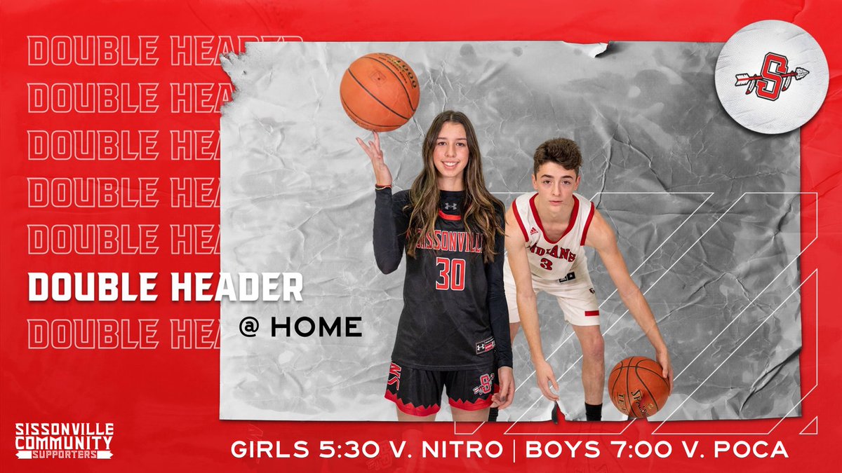 Sissonville_HS's tweet photo. Lights, camera, action: it's a double feature at home today! 🎬

Girls | 5:30 v. @NitroWildcats 
Boys | after Girls v. @PHSDotNation 

Come out and support your Sissonville Indians! 👏 https://t.co/Er446dp0zM