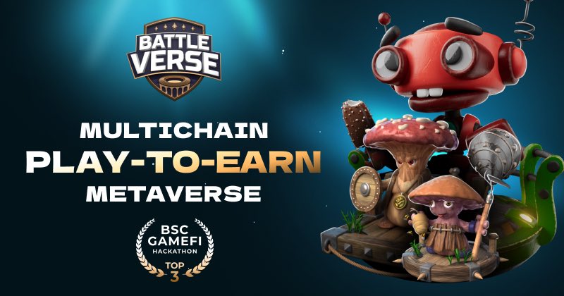 CoinLAB_Offi's tweet photo. Keep your eyes closely on @BattleVerse_io - the multichain #P2E Metaverse which won the 3rd prize in #BSC GameFi Hackathon.
Private sale and IGO are coming on Feb 16 &amp; 17.
Stay tuned.
Learn about $BVC and $QZQ at https://t.co/TFQQIj3k56
 @SeedifyFund https://t.co/aoTNdF9Unh