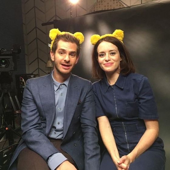 garfieldfiles's tweet photo. andrew garfield and claire foy https://t.co/5MkElg9Ic5