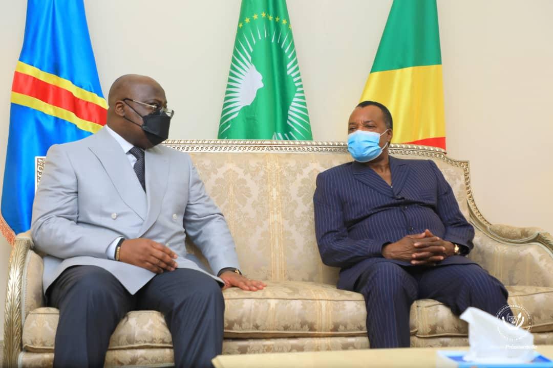 Presidence_RDC's tweet photo. #RDC #CONGO_Brazzaville 12.02.2022/ #OYO 
Le Président de la République est arrivée à Oyo, ville située au nord de la République du Congo, ce samedi en début d'après-midi, pour prendre part à une réunion quadripartite entre chefs d'État. https://t.co/T0zRNGSuNT