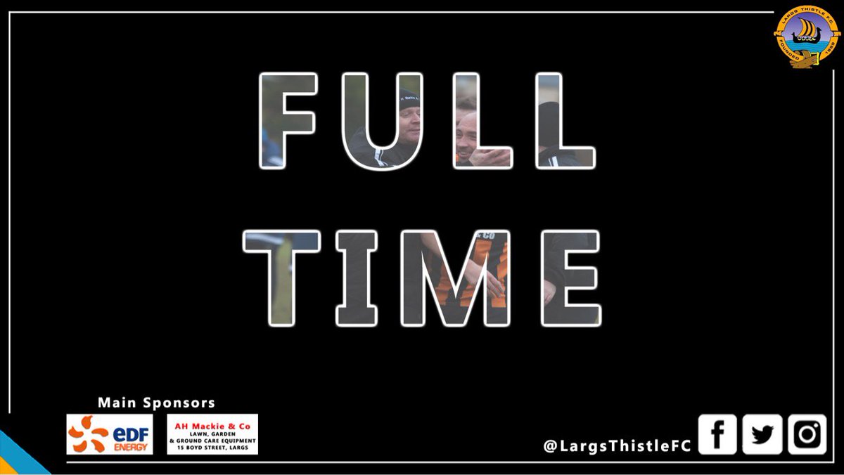 LargsThistleFC's tweet image. FULL TIME AT BARRFIELDS
@LargsThistleFC 2 v 2 @steadythebuffs - Largs scorers were Will Sewell and Blair MacIntyre #theesel