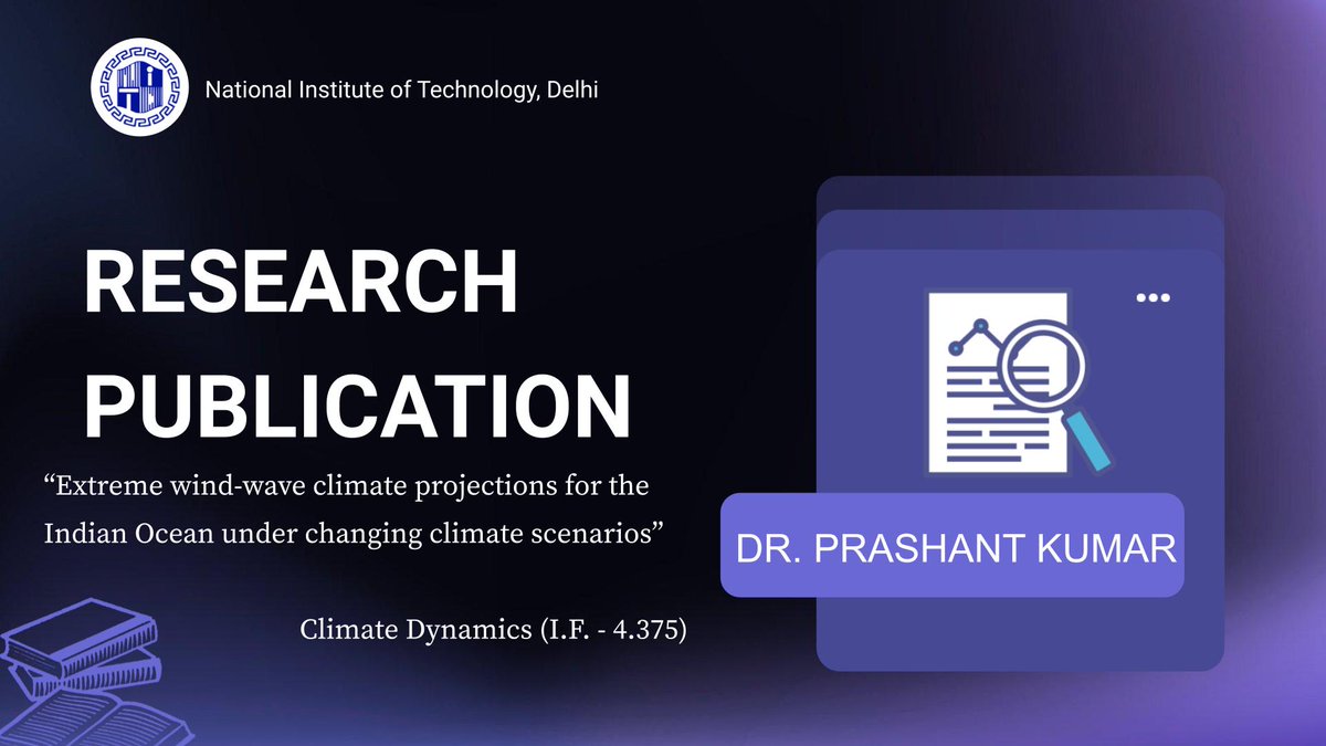 Nitdofficial's tweet photo. Congratulations!!! Dr. Prashant Kumar for #research article “Extreme wind-wave climate projections for the Indian Ocean under changing climate scenarios”
(Link: https://t.co/GNuGrE4WST )
@ESSO_INCOIS @MoesNiot @CentreCoastal @BhaskaranPrasad @pkpostech @drajayksharma https://t.co/G38nfrinWB