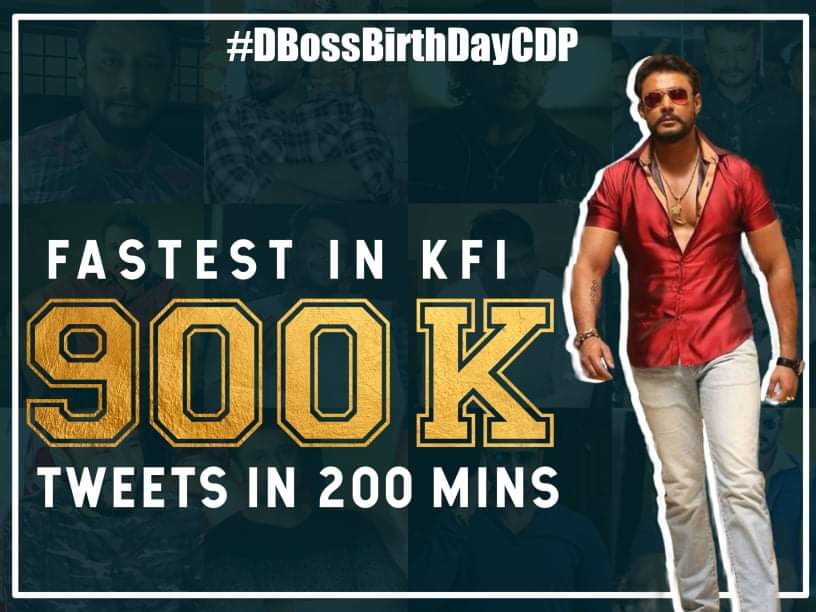 DBossTrends's tweet photo. Next Stop - Fastest Ever1 Million⚡

So Speed The Hell Up😎💥

🤜 #DBossBirthdayCDP 🤛

#Kranti | #DBoss | @dasadarshan https://t.co/9cMlONZ6lE