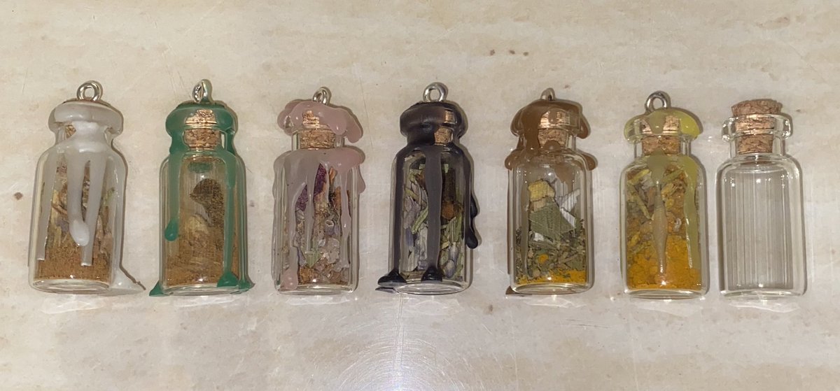 BlissGalore_'s tweet photo. All spell jar charms have only 1 in stock 🤍

We have available:
Anti-Anxiety/Depression, Abundance, Self Love, Protection, Health/Wellness, Happiness/Positivity, and we have 5 slots for customs 🤍

Use the code “VDay” for 14% off your order until 2/15 at 12am EST 🤍 https://t.co/ZHr1vcQZHk