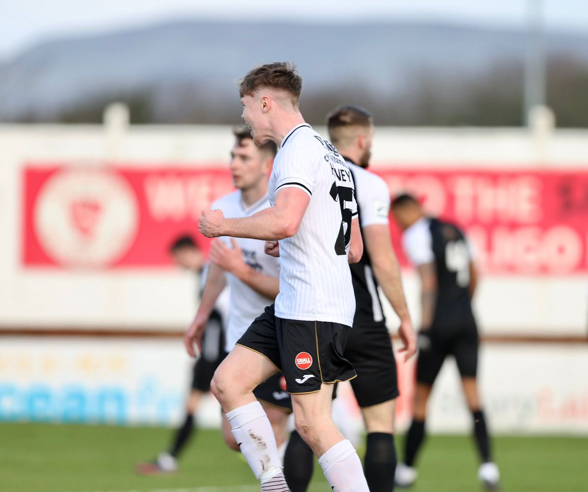 It’s 1-1 after 30 mins at The Showgrounds with academy player Cillian Heaney scoring his first goal for the first-team.