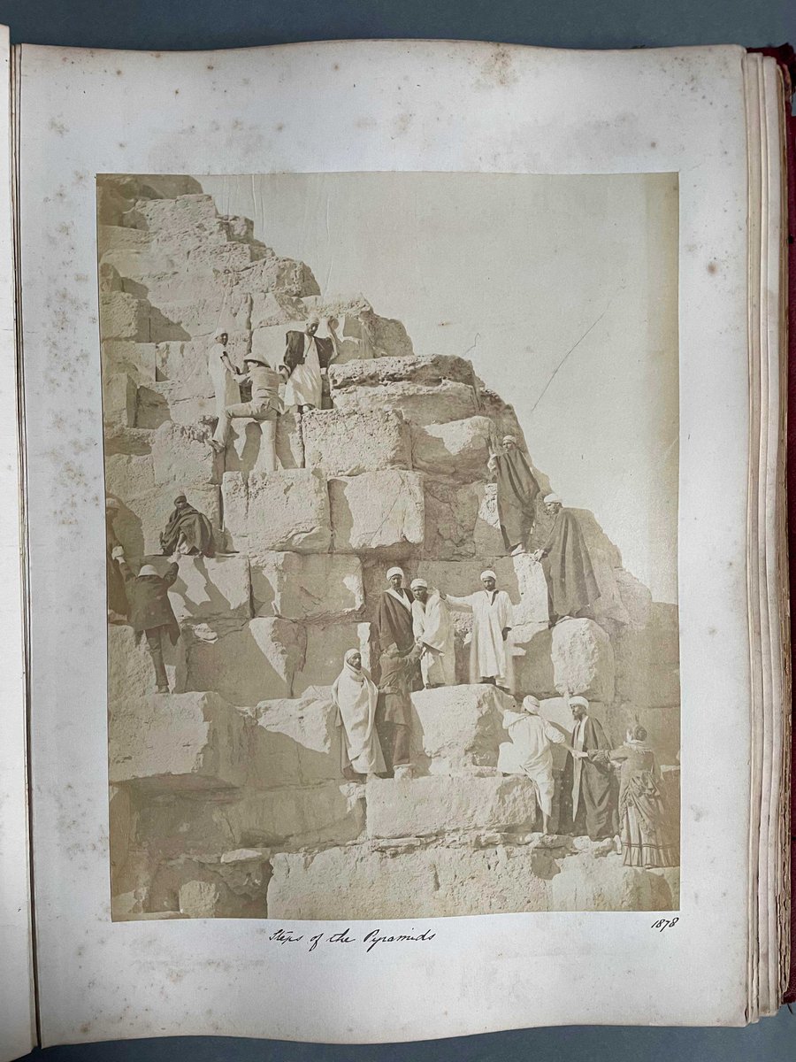 NLIreland's tweet photo. We recently acquired this album of #travel and #naval #photographs 1877-1885 from #HowthCastle.
Pictured here are the steps of the #pyramids in #Cairo, #Egypt ๐ช๐ฌ and the #Colosseum in #Rome, #Italy. ๐ฎ๐น https://t.co/ybH8WZGKVv