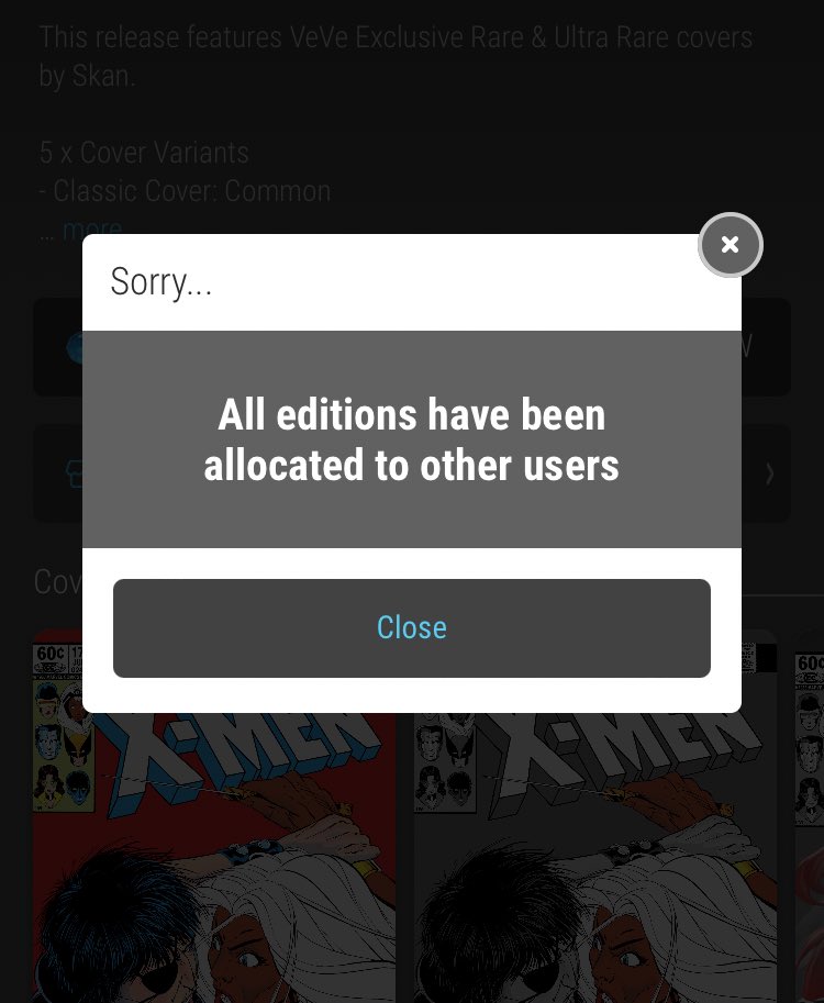 Weaslio's tweet photo. @veve_official @Marvel There’s got to be another way, surely? https://t.co/jJBNysDRZN