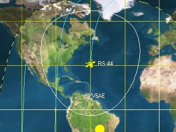 yv6ae's tweet photo. Active RS-44 Satellite QSO N3GS #AMSAT #N3GS #hamradio #yv6ae The satellite was launched into orbit on December 26, 2019 from the Plesetsk Cosmodrome and is in an elliptical orbit with a perigee of 1175 km, an apogee of 1511 km and an inclination of 82.5 degrees. https://t.co/7cb9yqVIYZ
