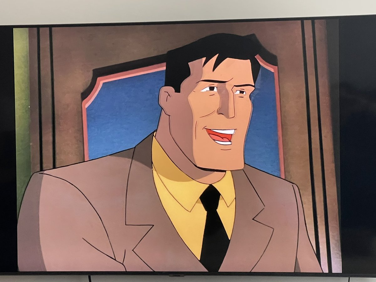 TheFFRealist's tweet photo. Bruce Wayne in the Batman the Animated Series and Dwight Schrute look like they have the same tailor. https://t.co/rhxmHbzKdz