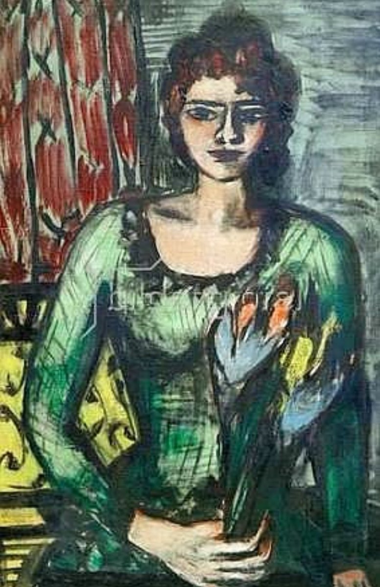 Letnapark's tweet photo. #Mathilde Beckmann, geb. von #Kaulbach, genannt #Quappi *5.2.1904 München – 30.3.1986 Jacksonville FL

[#MaxBeckmann, Rose Quappi;   Ruhende Frau, 1940-44; Quappi mit Butchy; Quappi im grünen Jumper] https://t.co/cPPLA50qWE